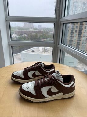 Nike women’s Dunk Low - Brown & White Leather